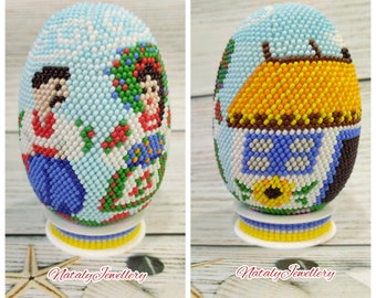 Crochet easter egg Easter Ukrainian decor Easter ornaments Mom Easter gift Home decor Decor for table