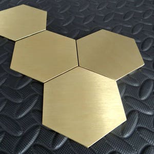 Hexagonal Metal Brass Coaster (1). Made of Solid Brass. Brass table decor. Gold color table decor. Brass coaster for drinks