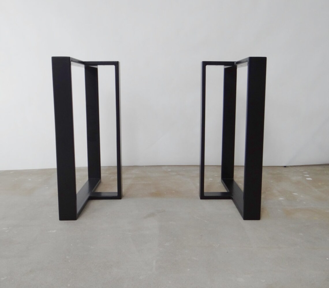 Metal Dining Table Legs set of 2. T Shape Steel Table Legs. - Etsy