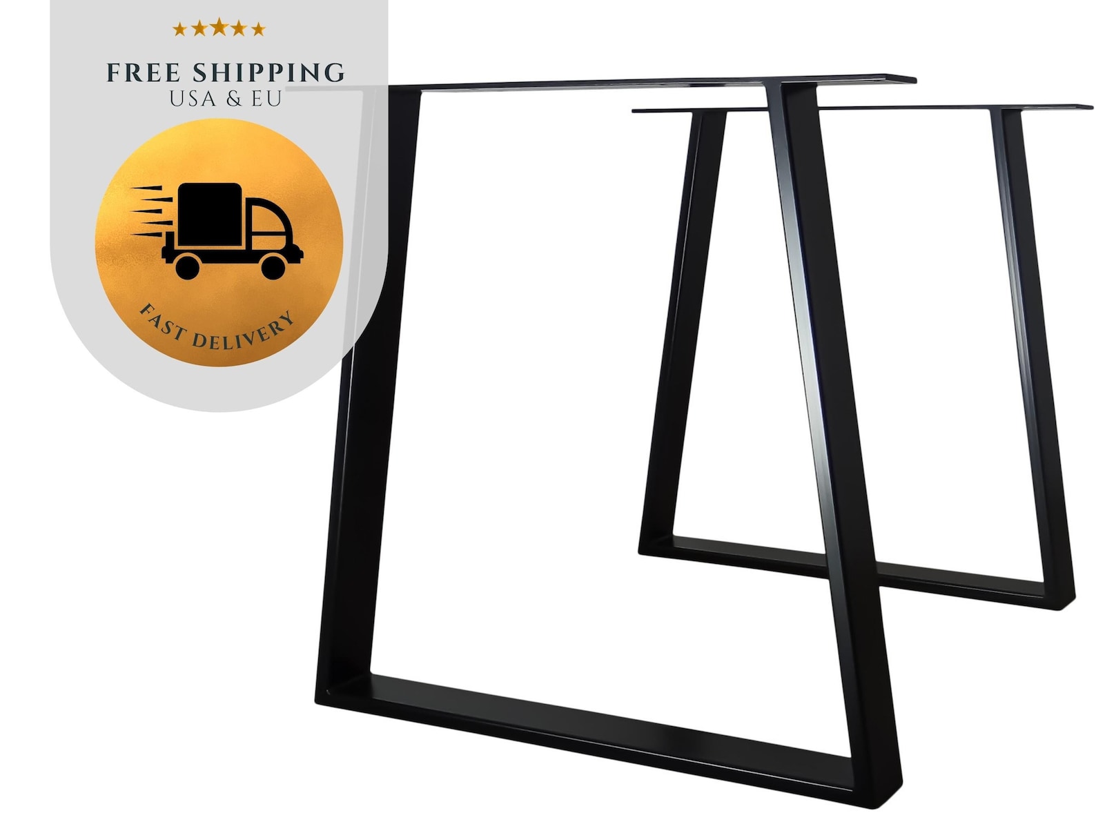 Metal Dining Table Legs set of 2. Steel Table Legs Etsy