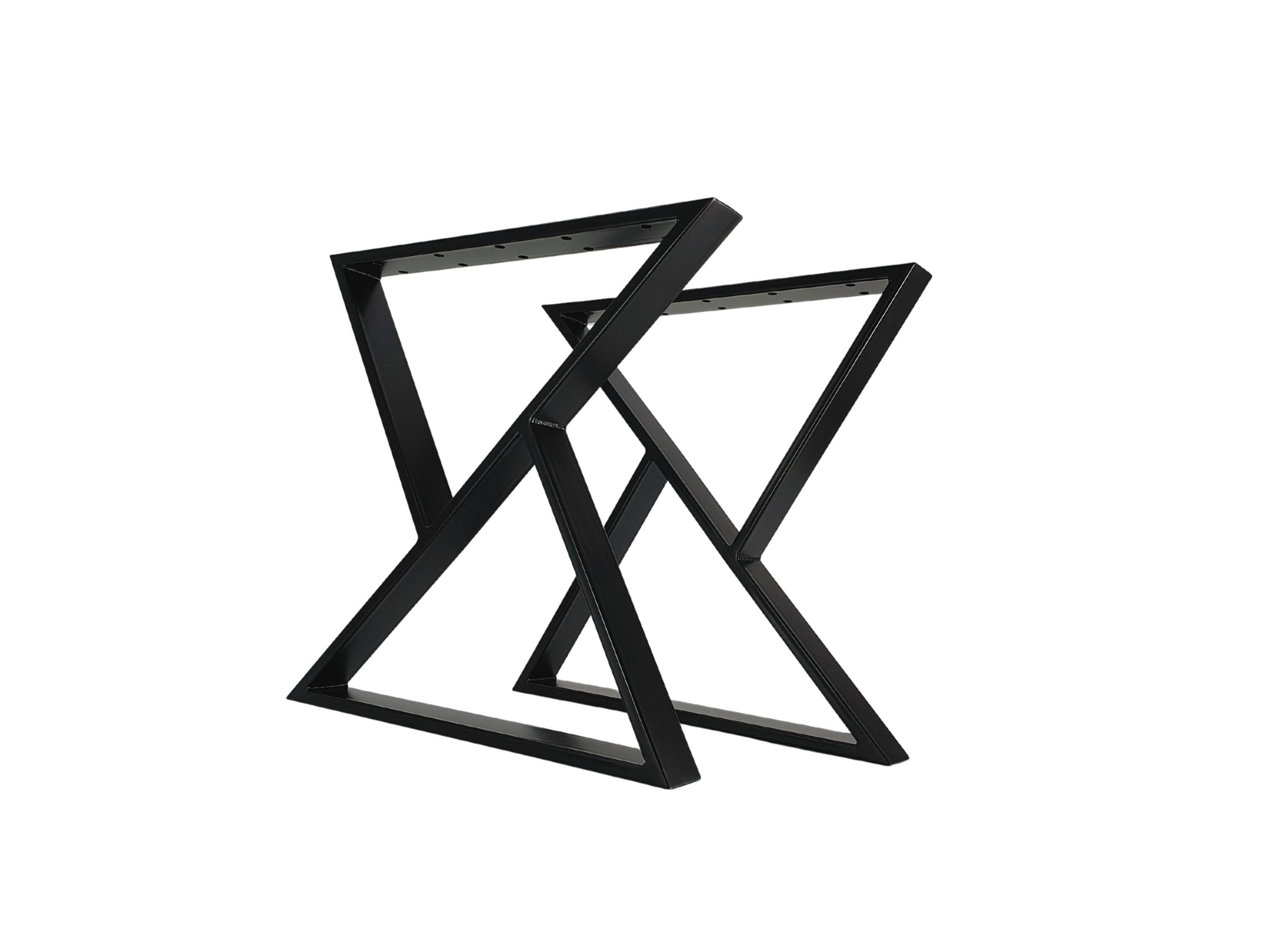 Metal Dining Table Legs set of 2 Xshape. Modern Steel Table Etsy