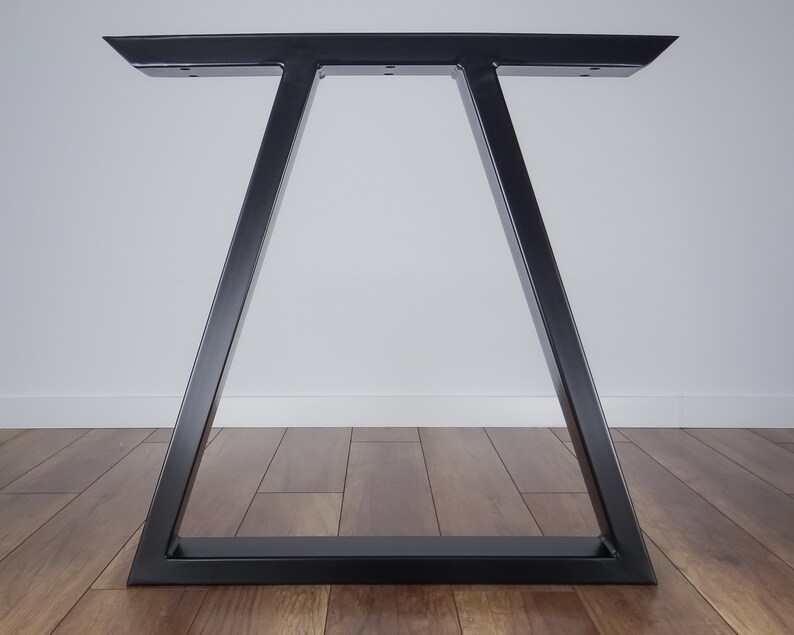 Black Metal Dining Table Legs set of 2 Triangleshape. Etsy