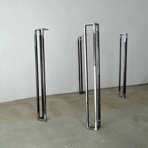 Metal Dining Table Legs set of 4 Legs. Square Hairpin Steel Etsy