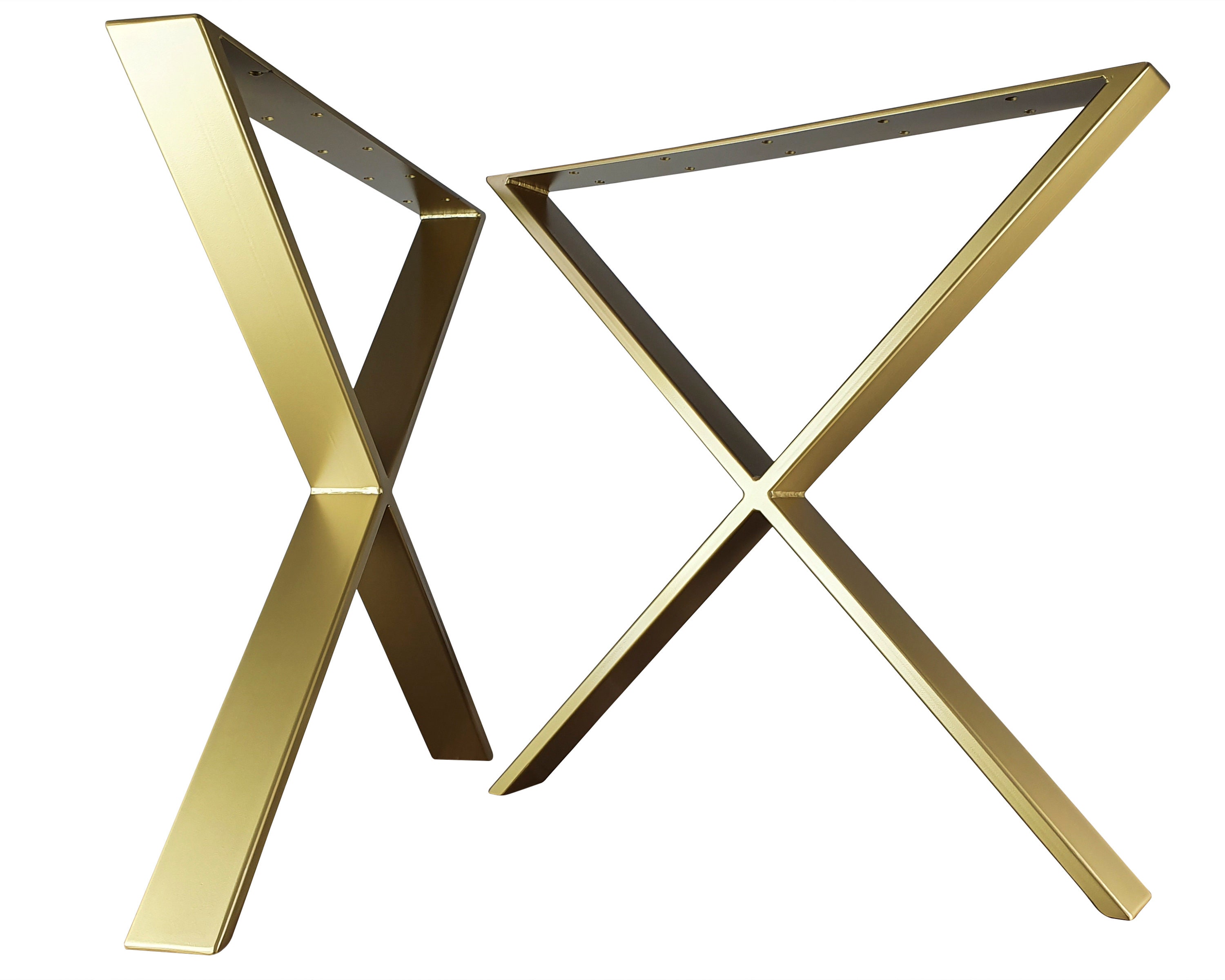Modern Metal Table Legs set of 2 Xshape. Strong Table Base. Etsy