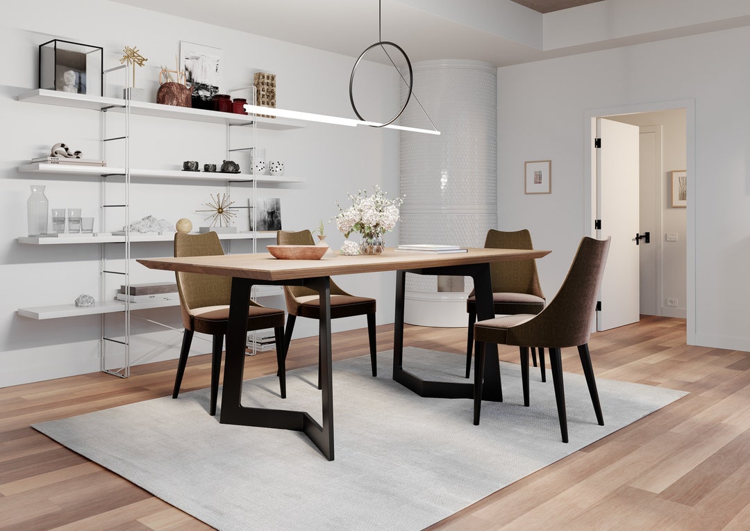 Steel Dining Room Table Legs 28x28" (set of 2). Metal Table Legs for Small Space by ...