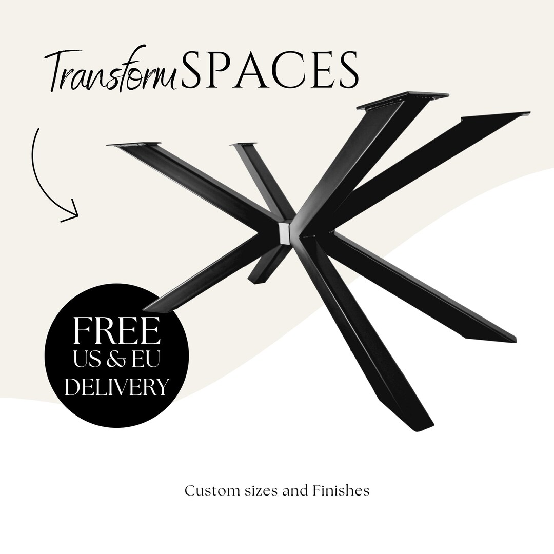 Metal Dining Room Table Legs. Industrial Spider Steel Dining Table Legs