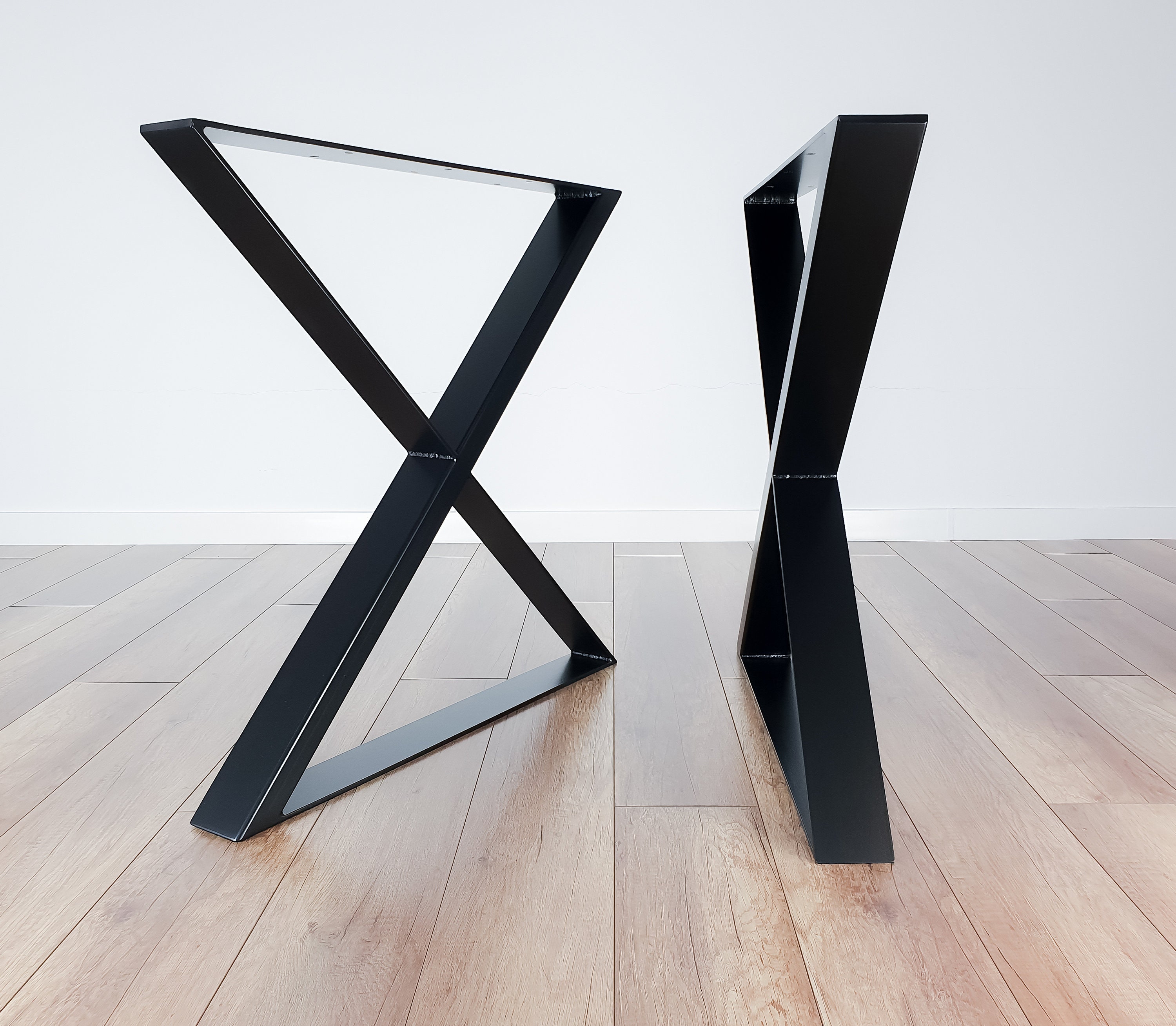 Metal Dining Table Legs set of 2 UNIQUE TWIN Xshape 80x40mm Etsy