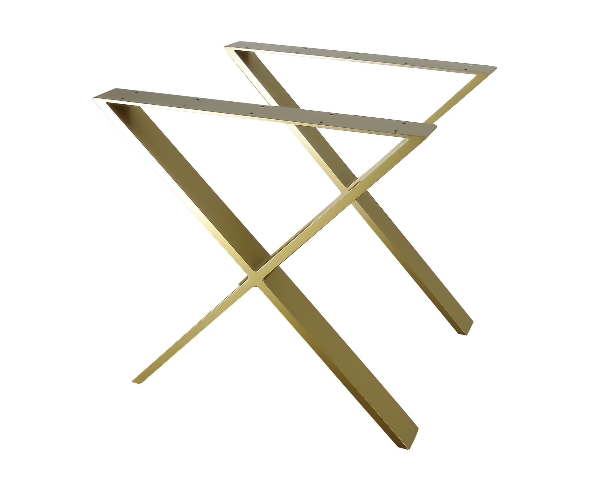 Steel Dining Table Legs set of 2 Xshape. Modern Metal Table Etsy
