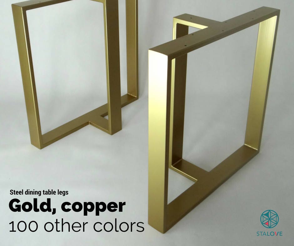 Metal Dining Table Legs set of 2. T Shape Steel Table Legs. - Etsy