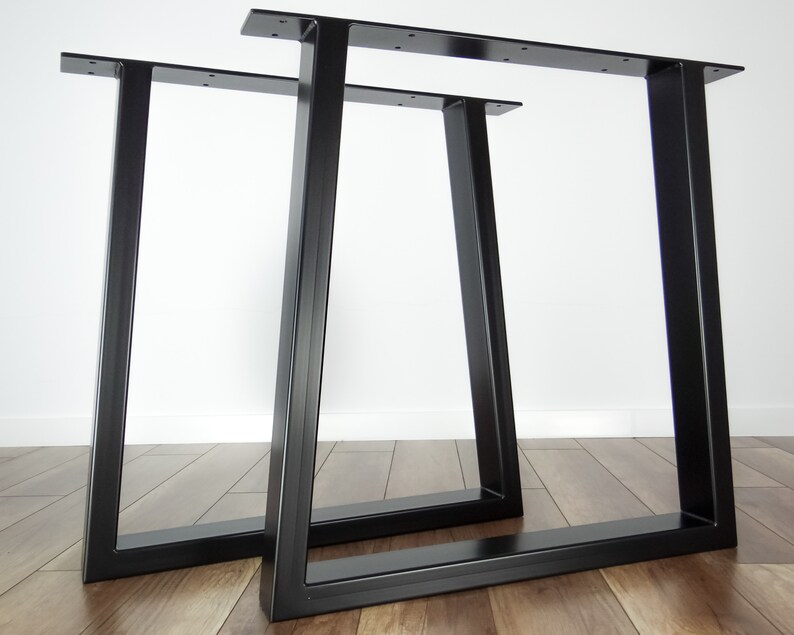 Metal Dining Table Legs set of 2. Black Steel Table Legs. Etsy UK