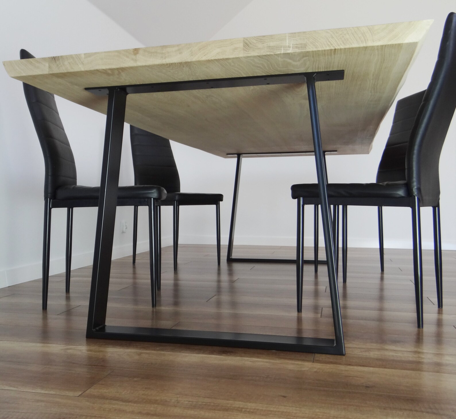 Metal Dining Table Legs set of 2. Chrome Steel Table Legs. Metal Table ...