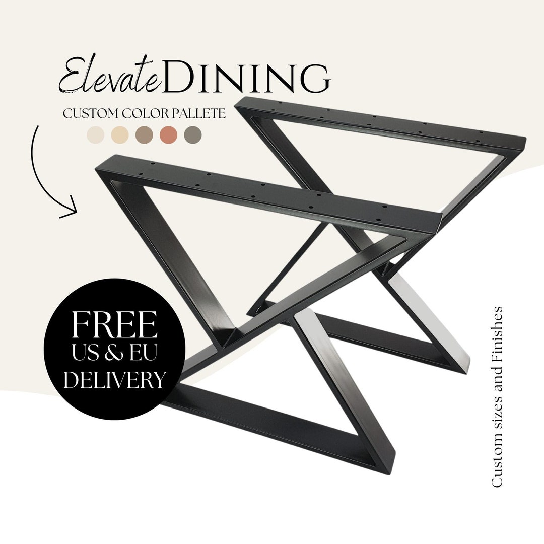 Metal Dinning Room Table Legs set of 2 X Frame. Office Table Legs