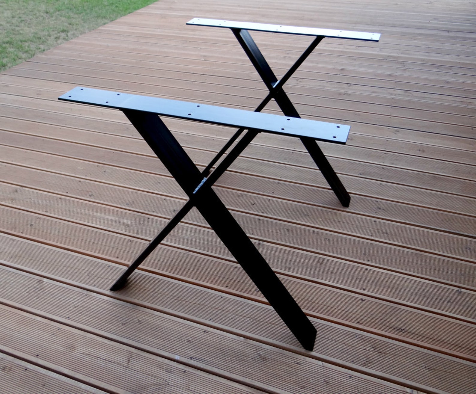 Metal Dining Table Legs Chrome X Shape. Modern Steel Table | Etsy