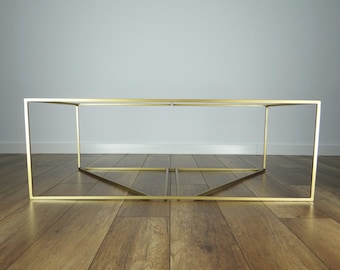 INKA Base tavolino in acciaio 100x60cm. Grandi gambe moderne del tavolino. Gambe del tavolino in metallo. Industriale di StaloveStudio