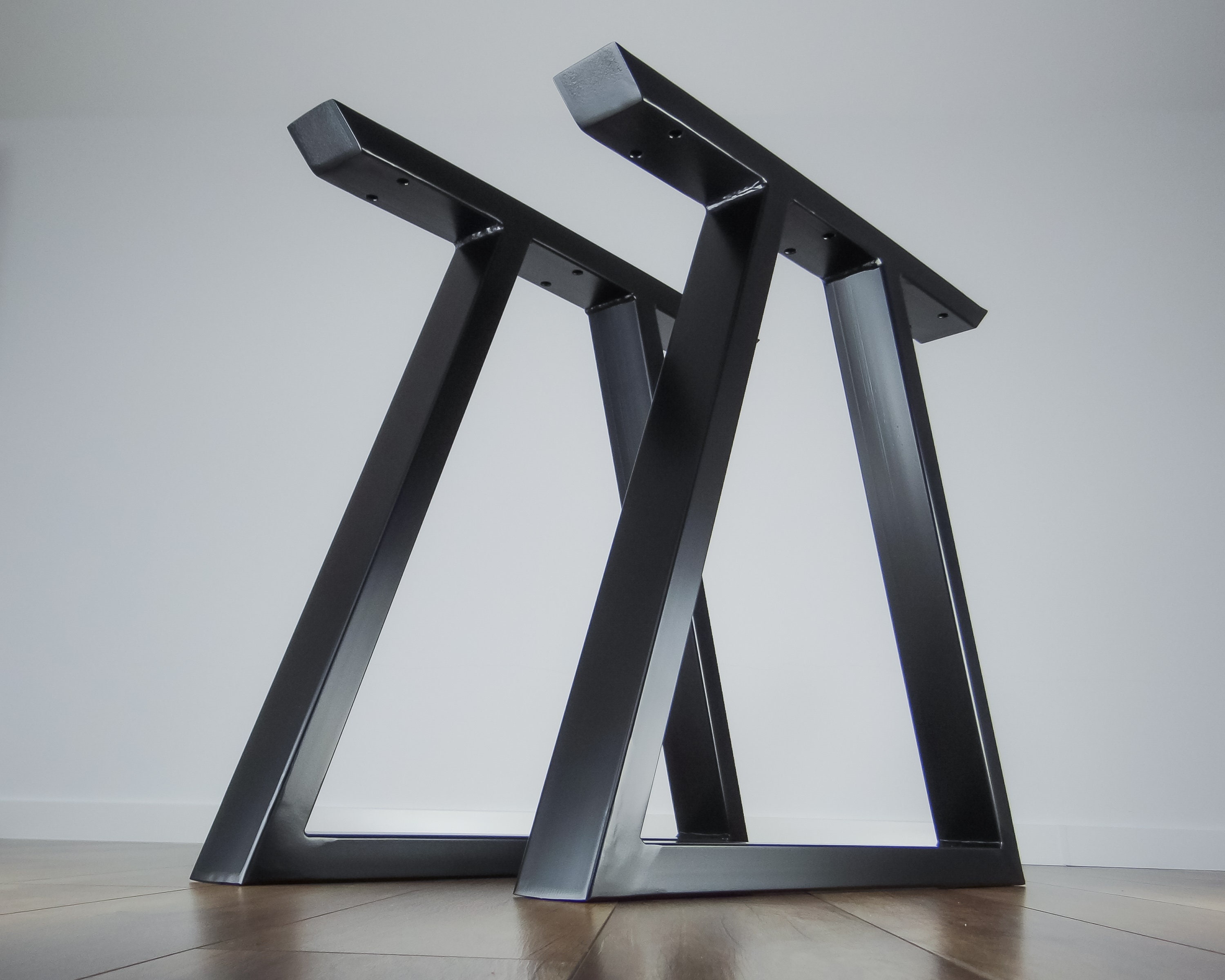 Metal Dining Table Legs set of 2 triangleshape. Modern Etsy