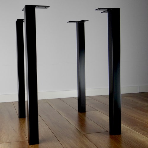 Metal Dining Table Legs set of 4 Legs. Square Hairpin Steel Etsy