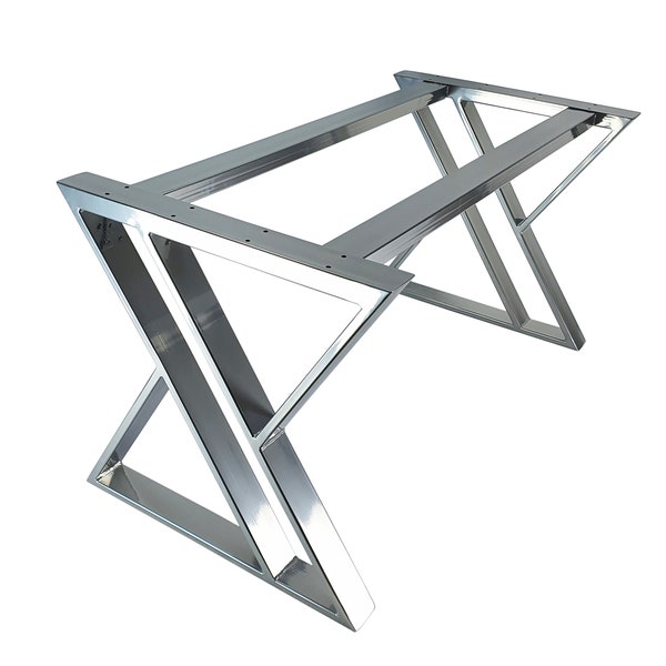 Esstischbeine aus Metall für schwere Marmor- und Glasplatte 71 x 71 cm. Tischbeine aus Stahl, Tischgestell, Tischbeine aus Eisen für Altholz