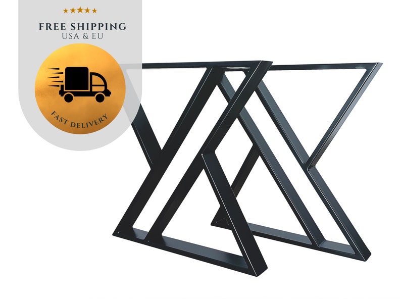 Modern Metal Dining Table Legs 28 Xshape. Steel Table Etsy