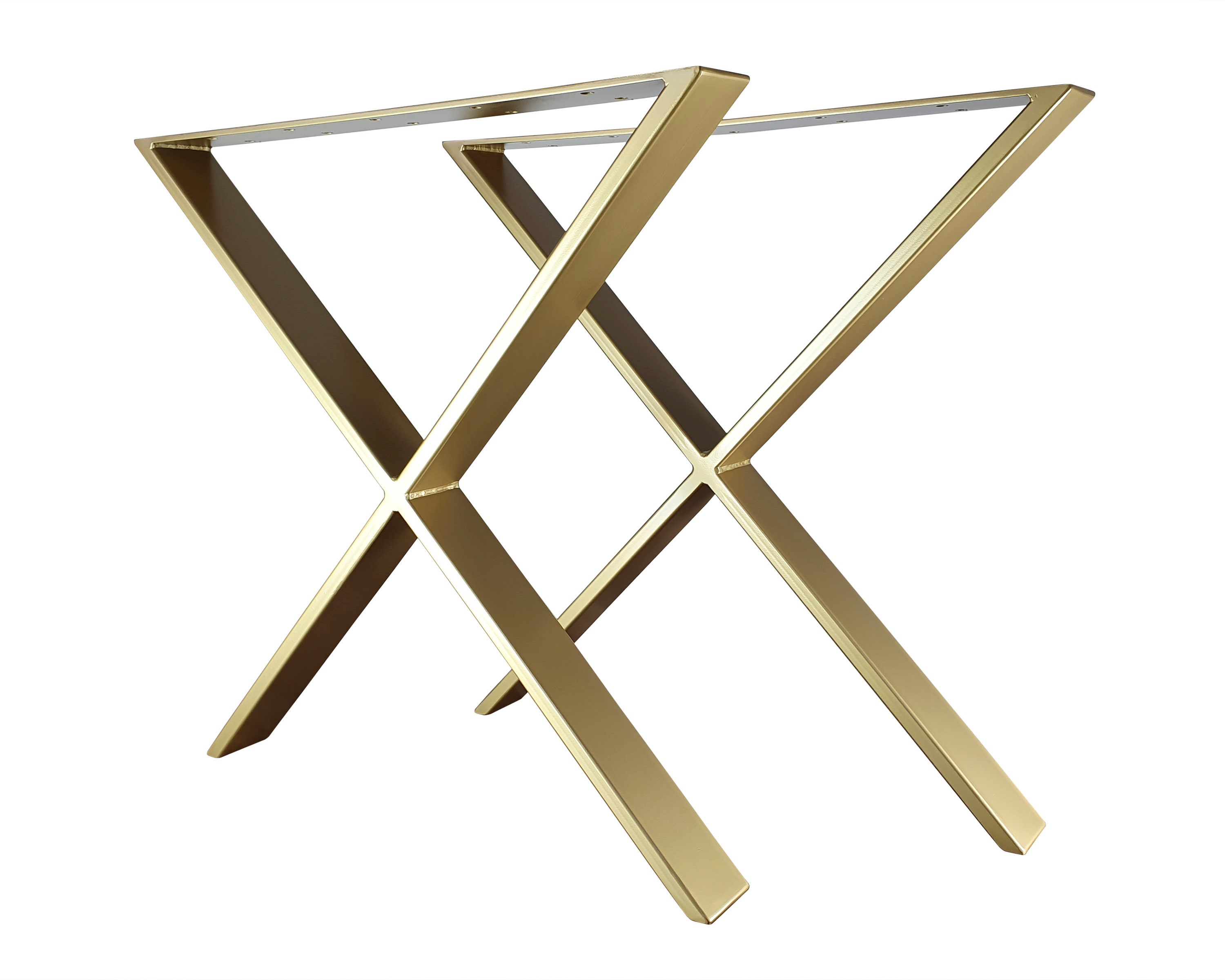 Modern Metal Table Legs set of 2 Xshape. Strong Table Base. Etsy