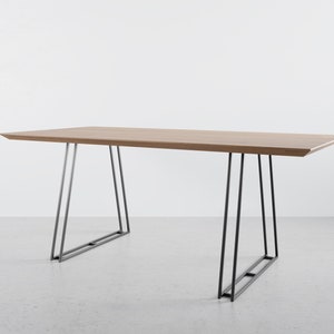 Metal Dining Table Legs Set Of 2 Steel Table Legs Mercury Etsy