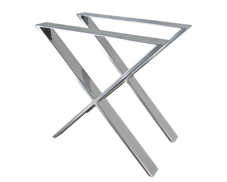 Modern Metal Table Legs set of 2 Xshape. Strong Table Base. Etsy