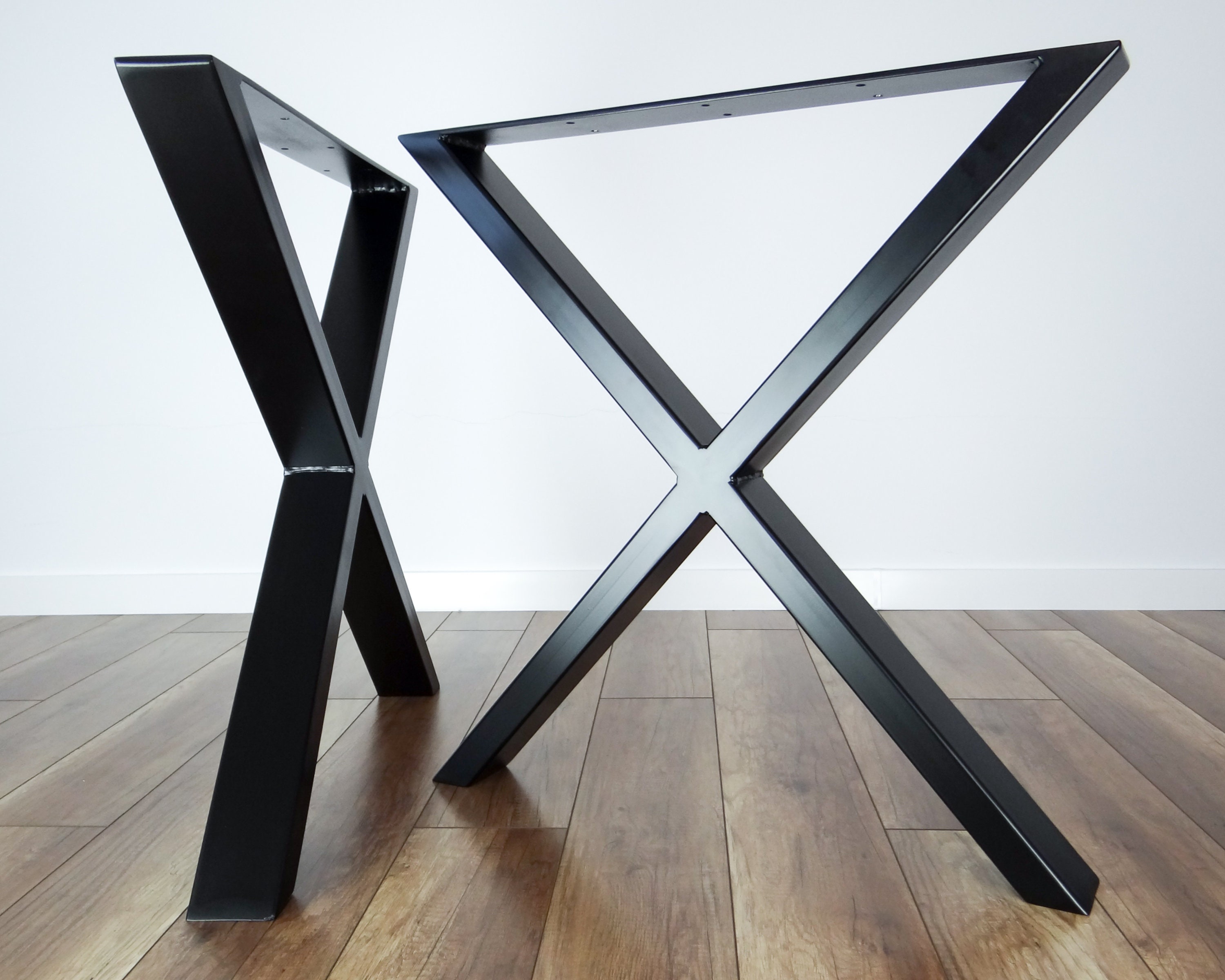 Metal Dining Table Legs set of 2 Heavy Xshape 80x40mm Etsy
