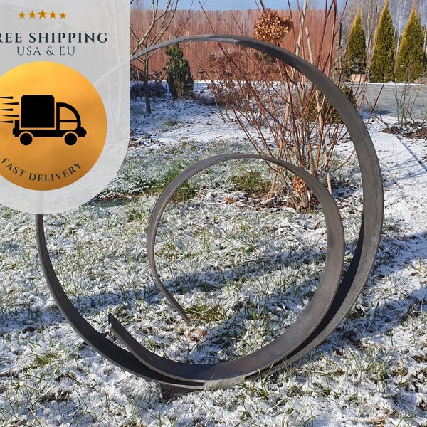 Metal Garden Sculpture Etsy