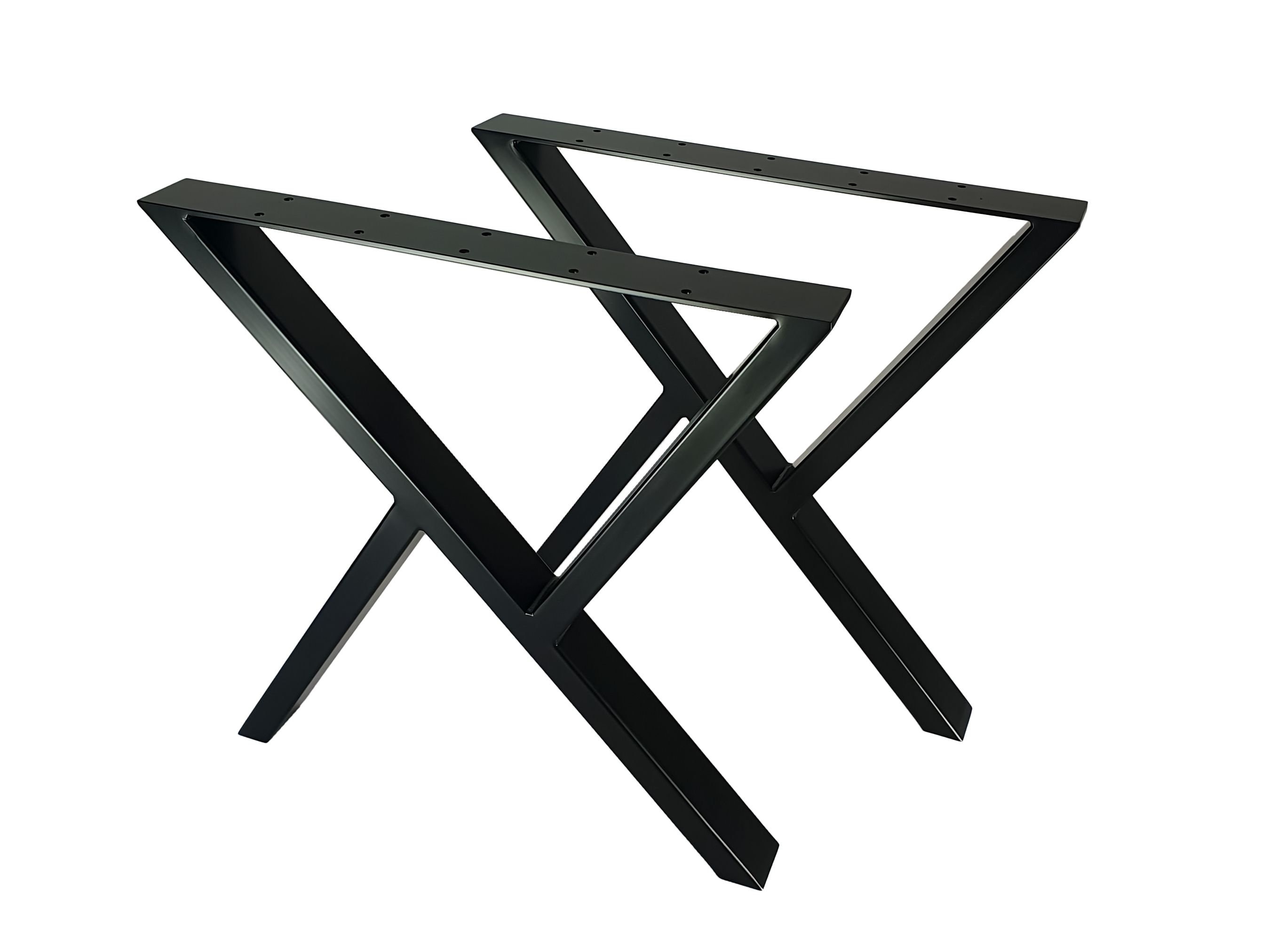 Steel Dining Table Legs set of 2 Xshape. Modern Metal Table Etsy