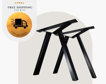 Metal Dining Table Legs set(2), steel table legs, Modern Legs for Table