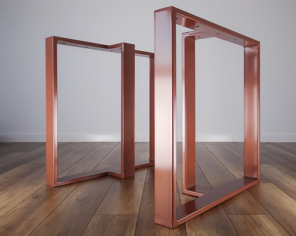 Metal Dining Table Legs set of 2. T Shape Steel Table Legs. - Etsy