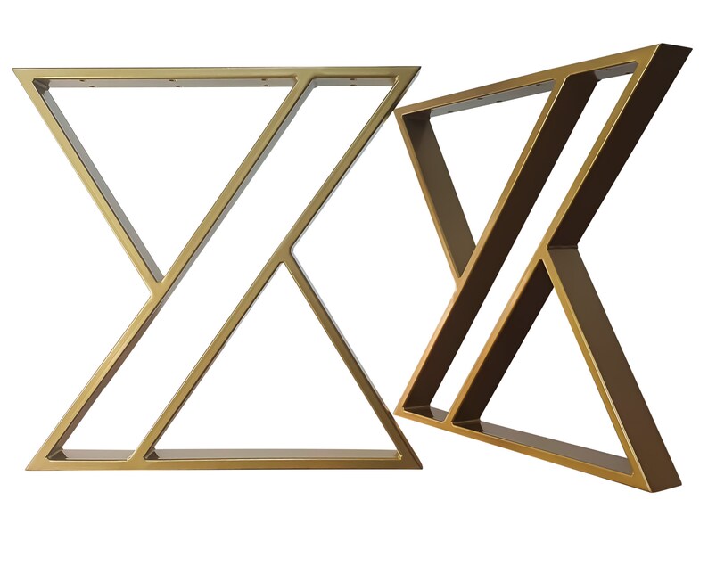 Modern Metal Dining Table Legs 28 Xshape. Steel Table Etsy