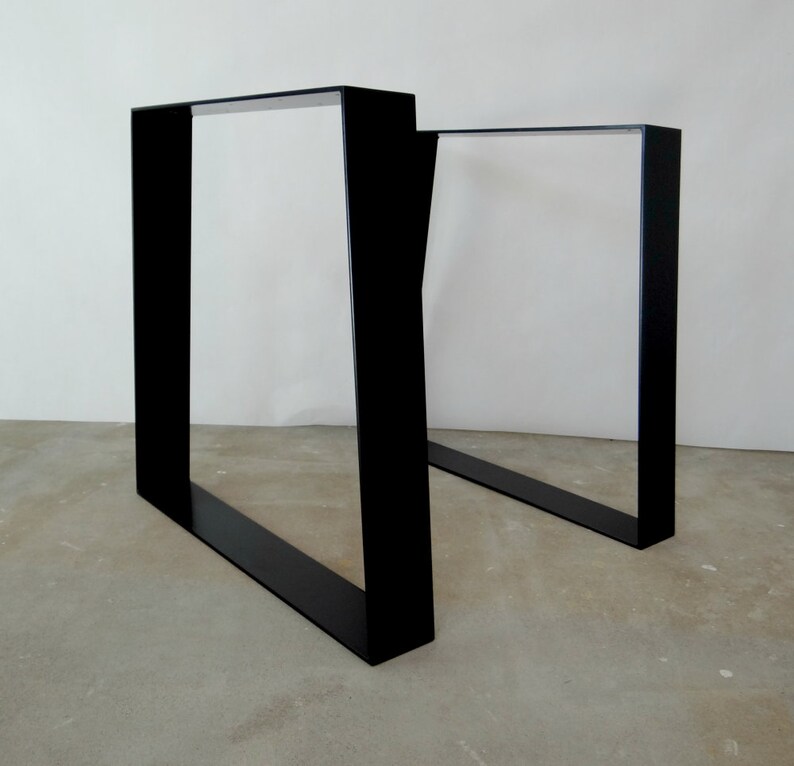 Trapezoid Metal Dining Table Legs Powder Coated SET 2 Etsy