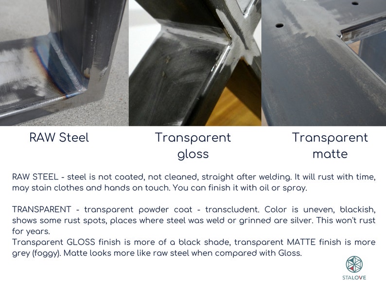 Pieds de table à manger en acier lot de 2 en forme de X. Pieds de table modernes en métal. Pied de table industriel. Pieds de meubles faits main par StaloveStudio image 10