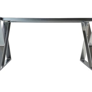 Pieds de table à manger en métal pour marbre épais et plateau en verre 71 x 71 cm. Pieds de table en acier, cadre de table, pieds de table en fer pour bois de récupération image 7