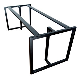 Pieds de table à manger en métal pour dessus de table en marbre et en verre. Pieds de table en acier, cadre de table solide, pieds de table en fer pour bois de récupération