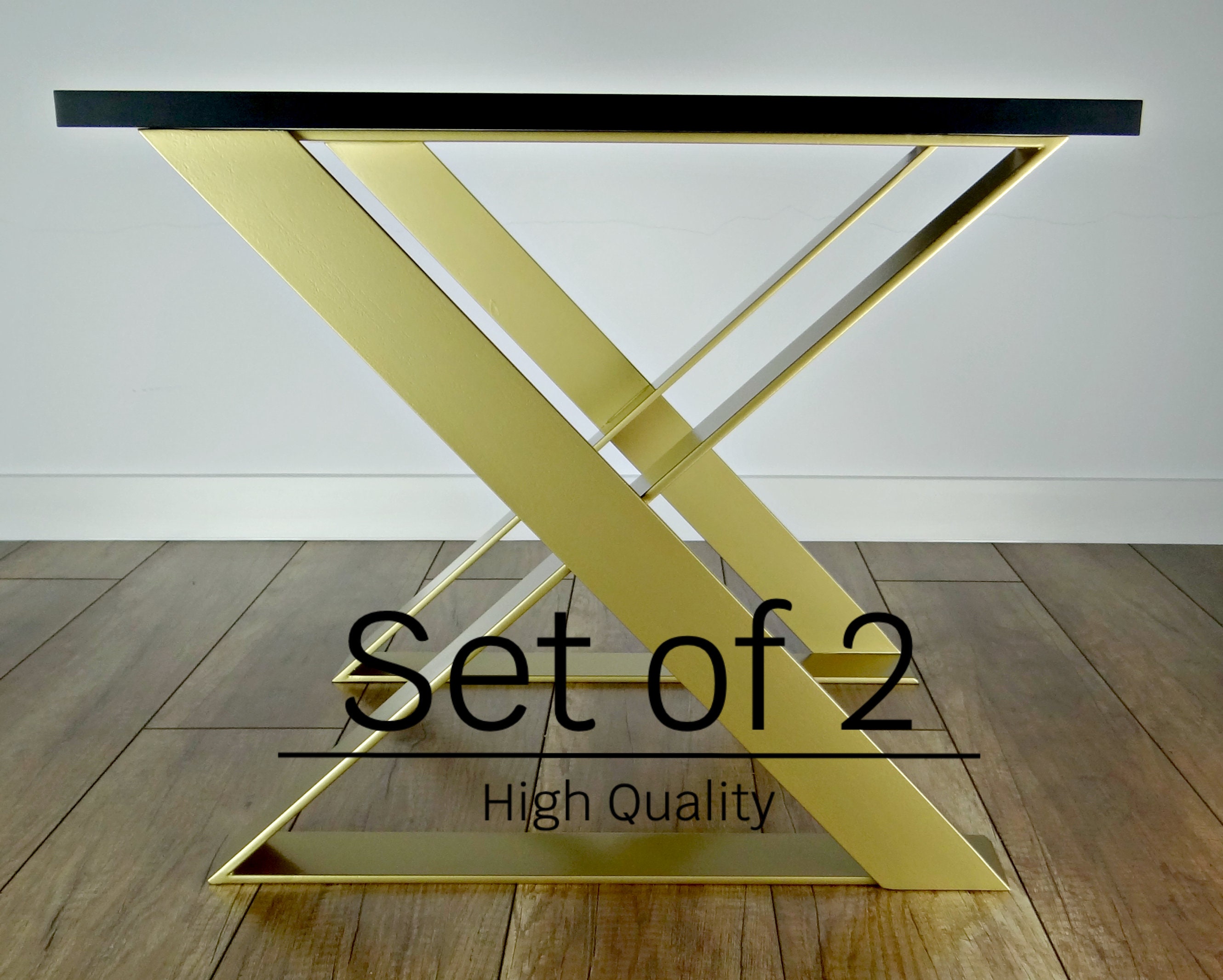 Metal Coffee Table Legs Set2 16x20 Steel Side Etsy