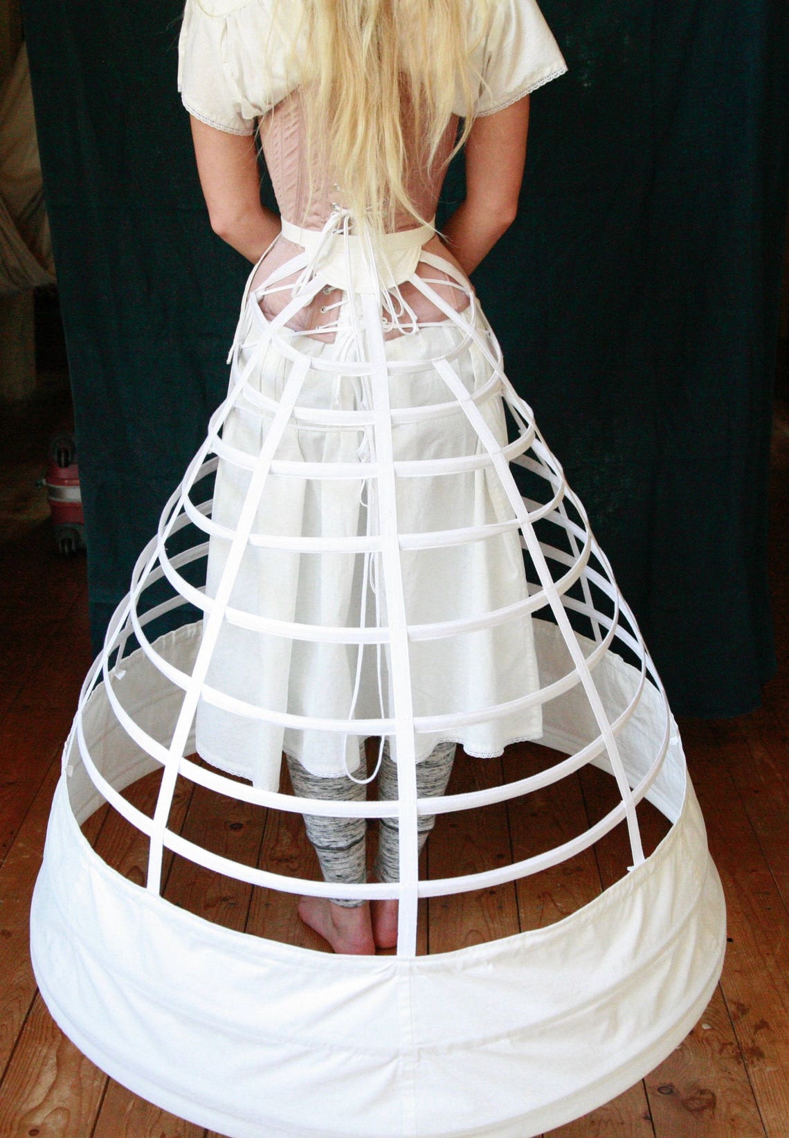 Elliptical Cage Crinoline Victorian Hoop skirt 1860s Civil Etsy