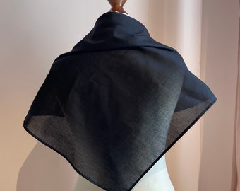 Rococo fichu in black cotton voile