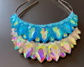 Two Mini Crowns Double Order Iridescent Festival Headband