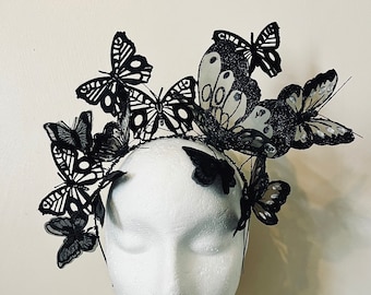 Black Butterfly Headpiece Crown