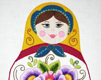 Matryoshka doll embroidery kit
