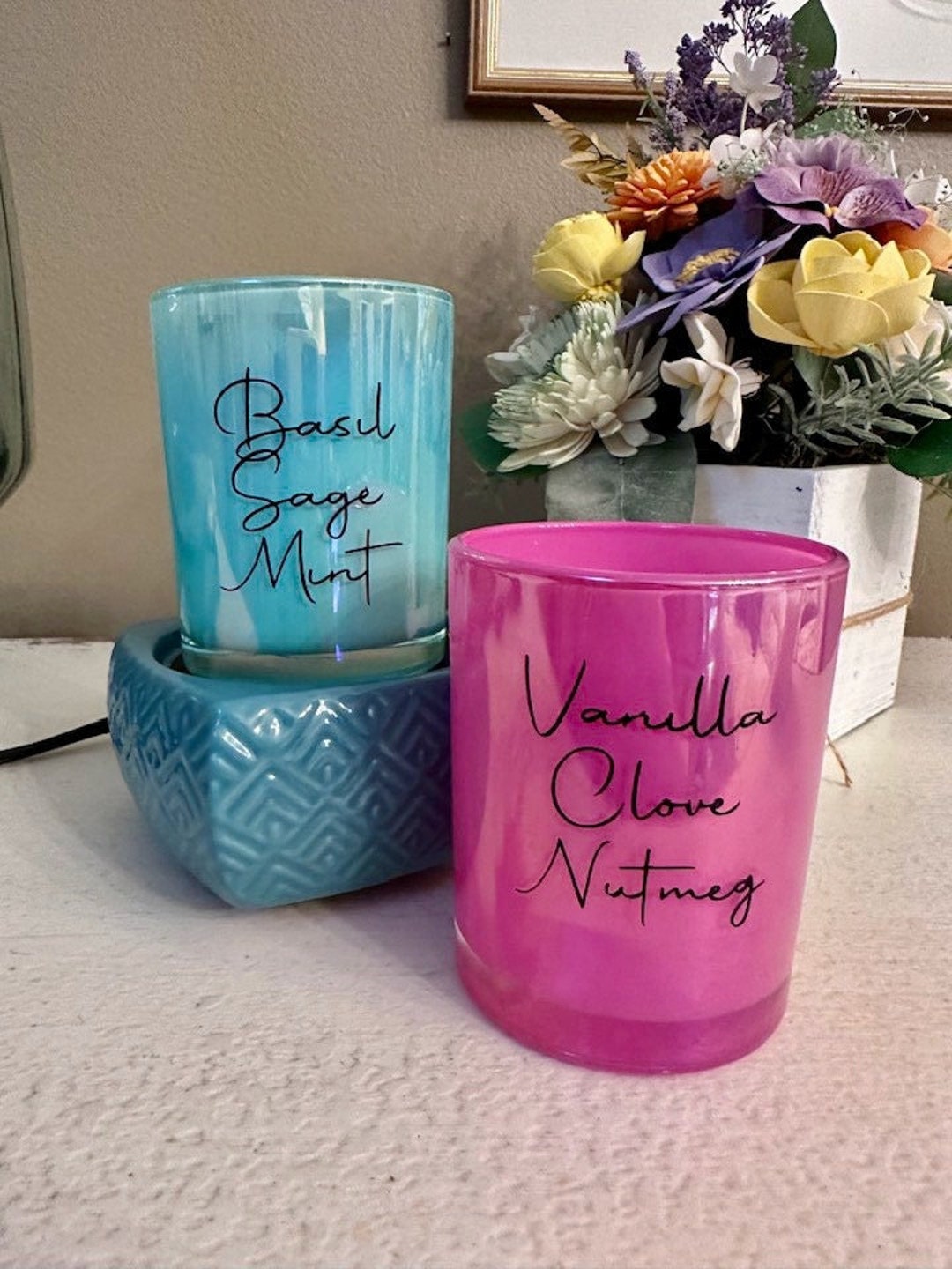 Wickless Candle 8oz Strong/medium Scent in Glass 6080hr Scent Throw