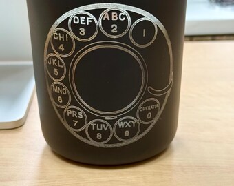 gedrehte Telefonkerze, Bürodekor mit Gravur, 14 Unzen Kerze, personalisierter Kerzendeckel, Luxuskerze Art.