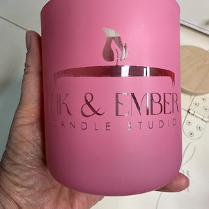 Custom Engraved Logo – Empty Candle Vessel or Full Candle with Lid – Reusable Glass Jar – Personalized Business Gift – Candle Art