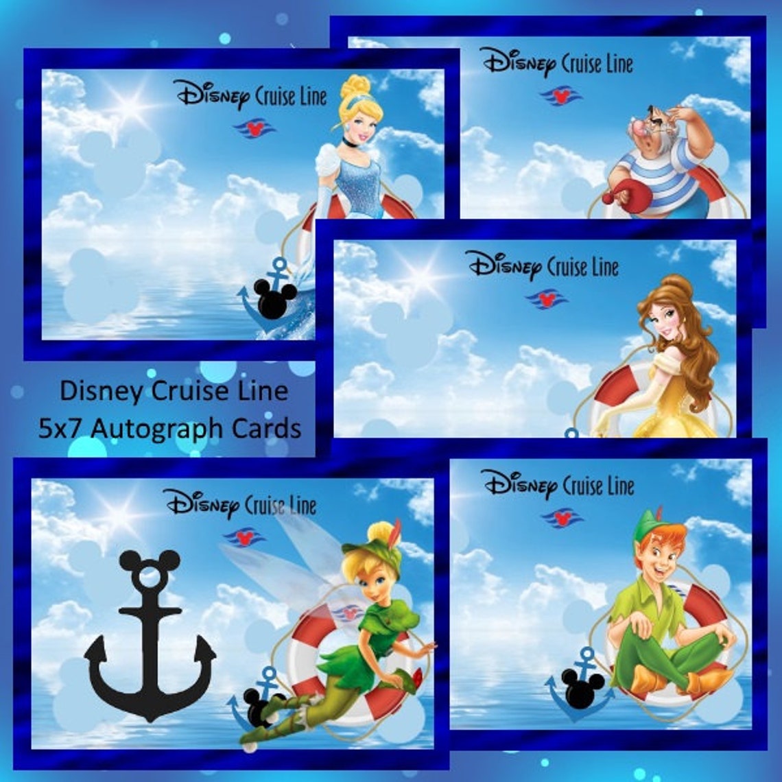 PRINTABLE Disney Cruise Line Autograph Cards 5x7 1 PDF File | Etsy