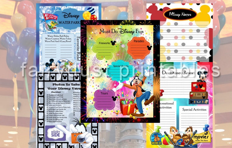 PRINTABLE Walt Disney World Planner/Journal. 28 Pages. | Etsy