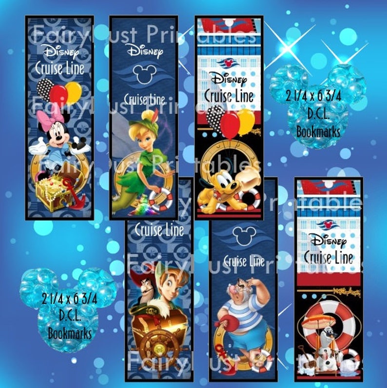 printable disney cruise fe bookmarks fish extender etsy