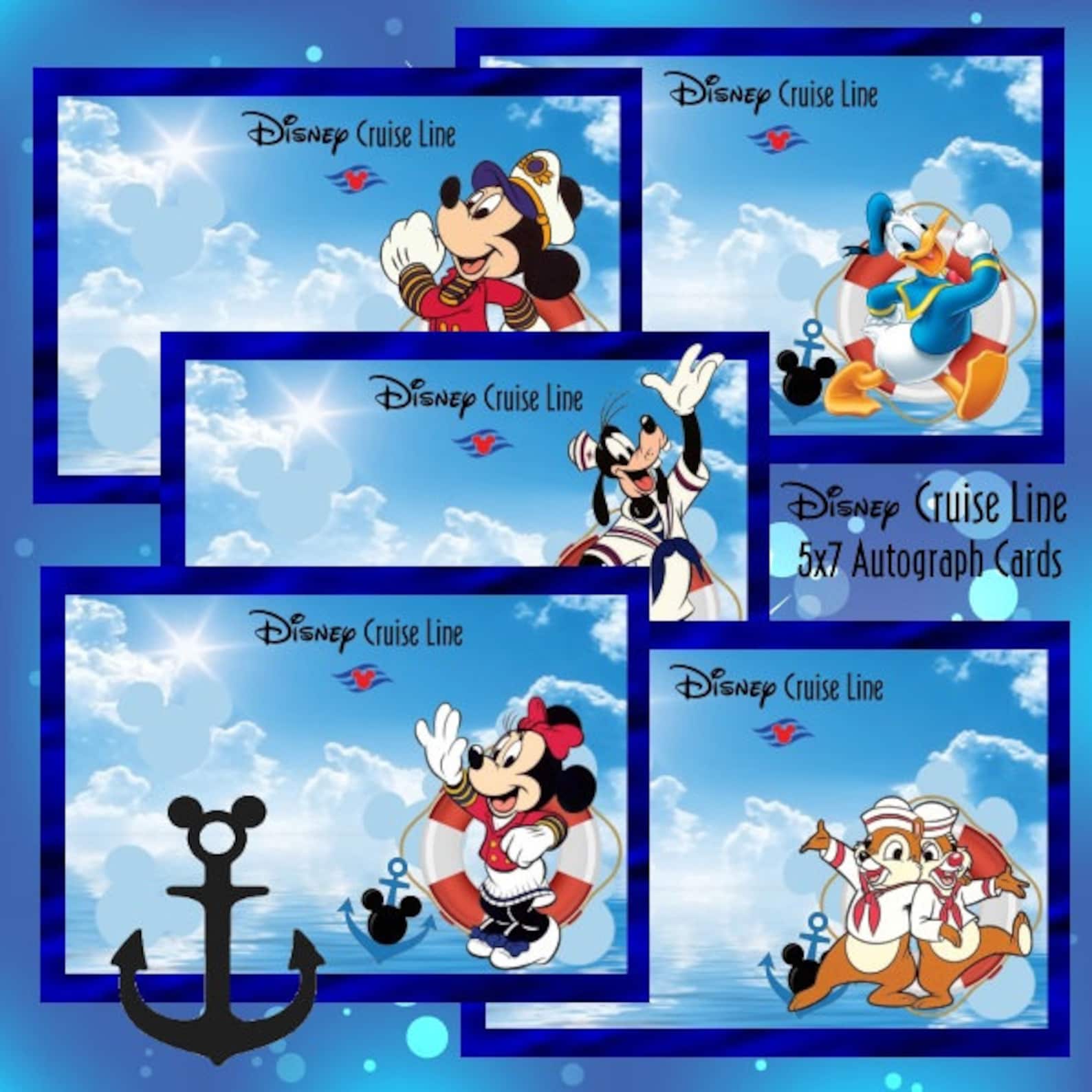 PRINTABLE Disney Cruise Line Autograph Cards 5x7 1 PDF File | Etsy