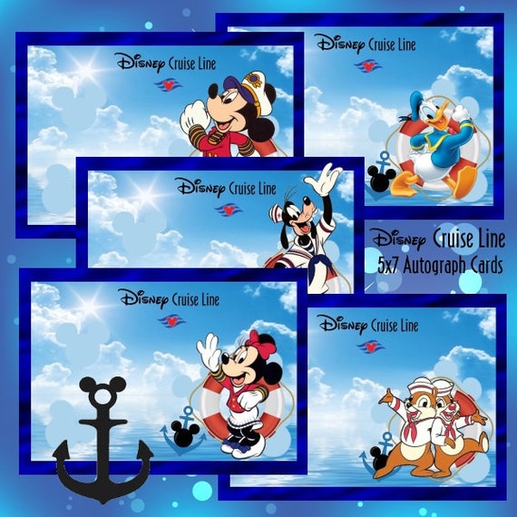 PRINTABLE Disney Cruise Line Autograph Cards 5x7 1 PDF File | Etsy