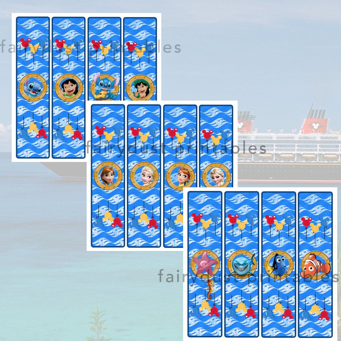 PRINTABLE Disney Cruise Line Countdown Chain Links16 pages. | Etsy